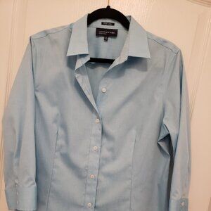 Jones New York Blue Fitted Shirt